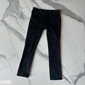 Tory Burch Super Skinny Black Denim Jeans Back Pocket Logo Size 28